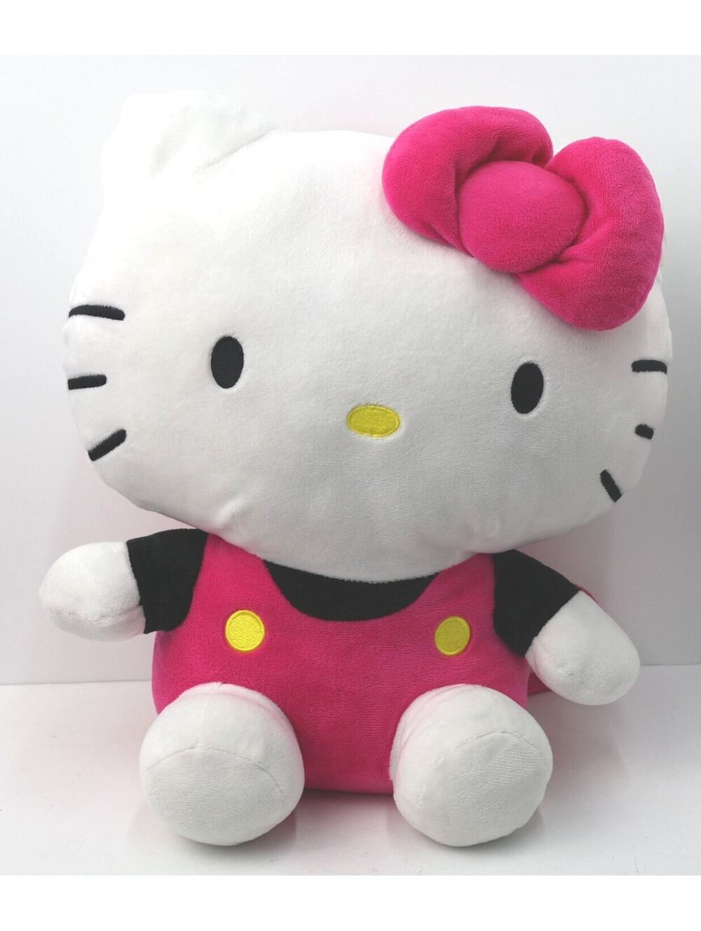 Sanrio Hello Kitty Plush Backpack with Pink Bow and Adjustable Straps